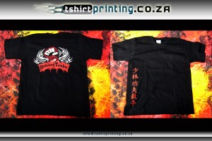 kung fu t-shirt printed vinyl transfer printing